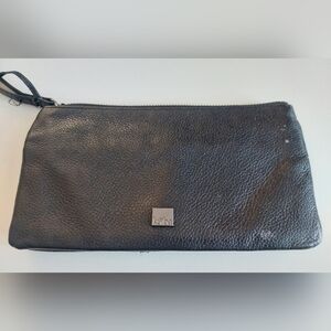 Kooba Leather Wallet Bi-Fold Black Credit Card Holder